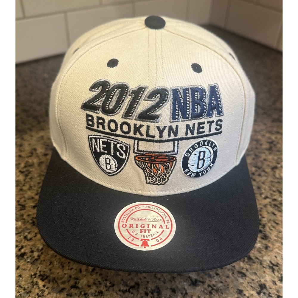 Brooklyn Nets Mitchell & Ness Snapback Hat 2012 NBA Embroidered